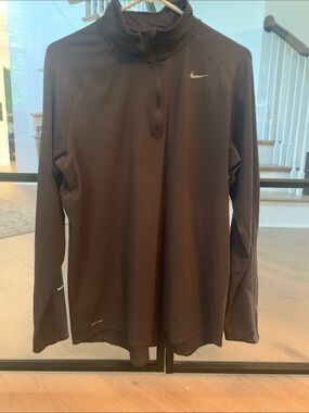 Nike Black Long-Sleeve Dri-FIT Quarter-Zip Pullover